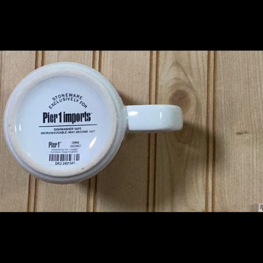 Pier One Monogram Abstract Modern Initial K Stoneware Large Mug‎
